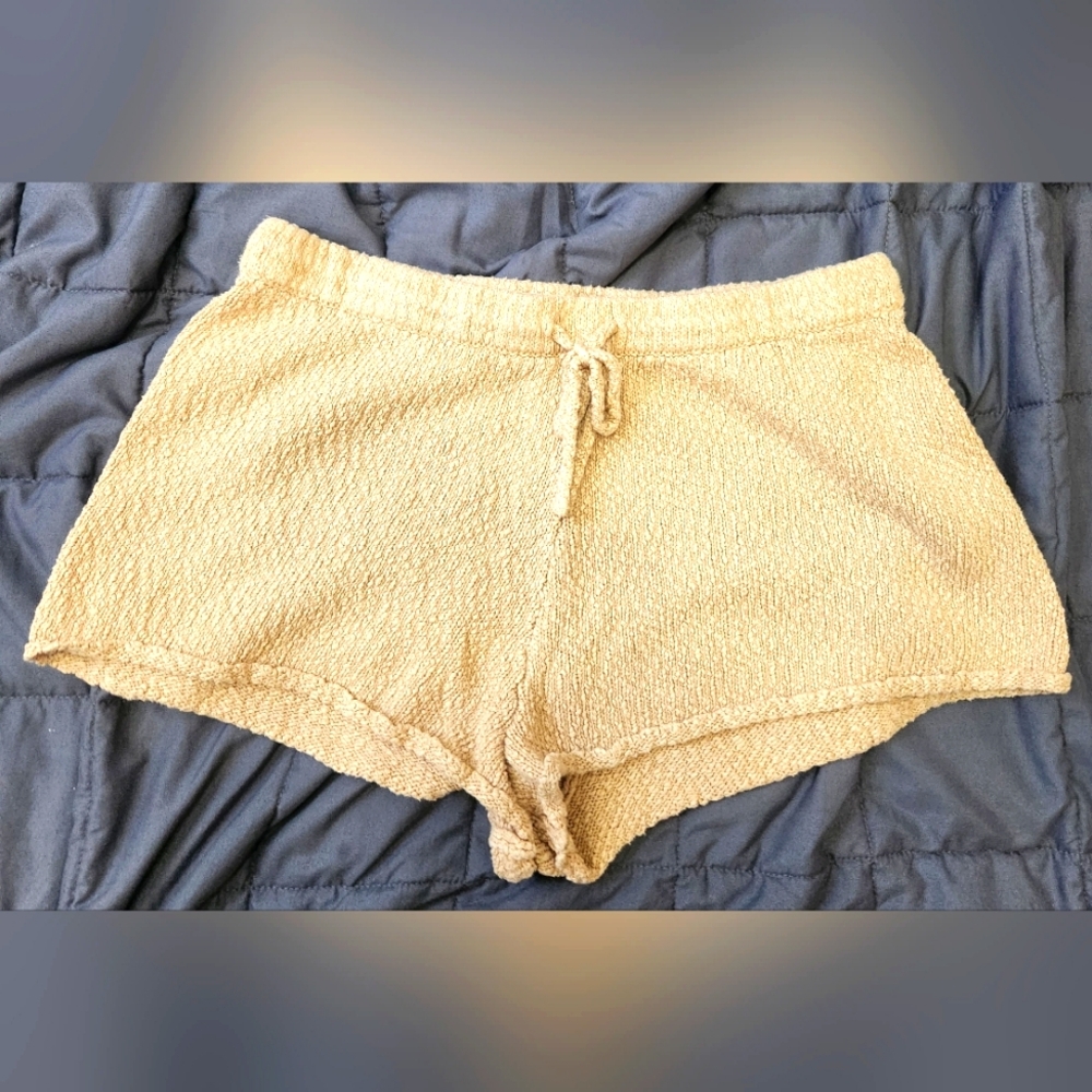 Cozy Aerie Cream Textured Shorts